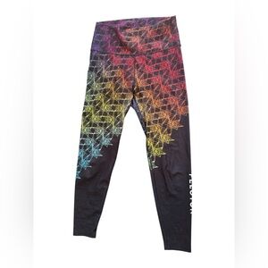 WITH Peloton Rainbow pride leggings M‎ Medium Wear it to Heart Workout Exercise